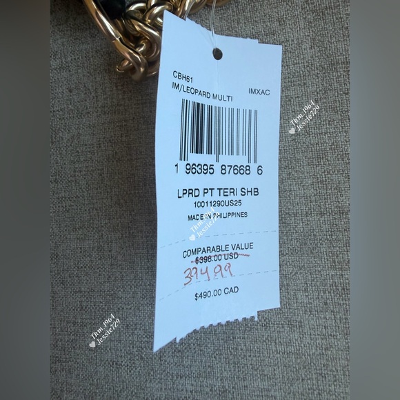 ‼️last 3‼️NWT！COACH Teri Shoulder Bag With Leopard Print（CBH61）holiday gift - Picture 8 of 14